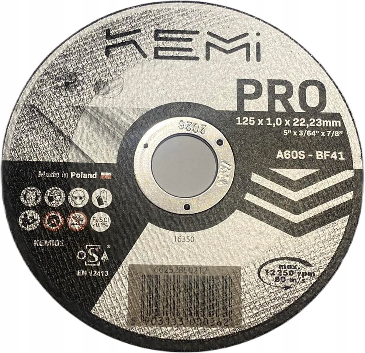 KEMI PRO Inox Zaagblad 125x1mm - Staal & RVS Snijden