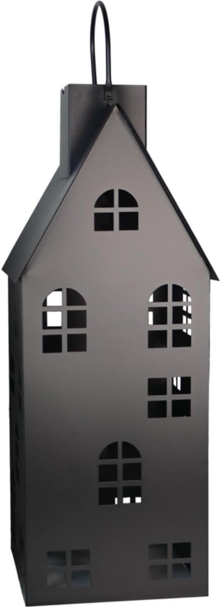 Solar lantaarn huis 60 cm - weerbestendig met LED verlichting - sfeervolle decoratie voor tuin - ShopVlot