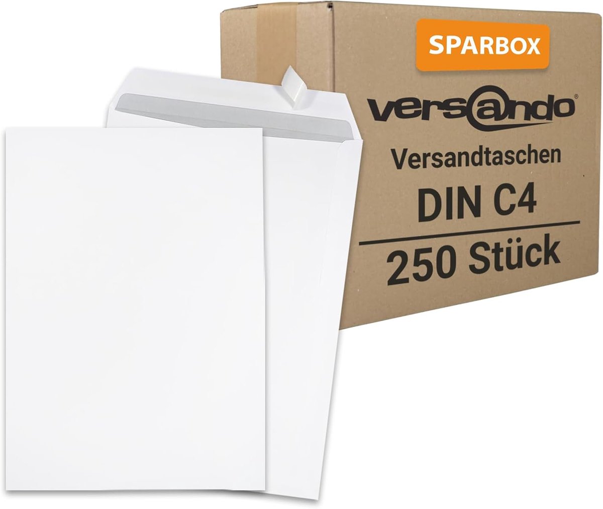 C4 enveloppen zonder venster - zelfklevend - 250 stuks - ideaal voor documenten - ShopVlot