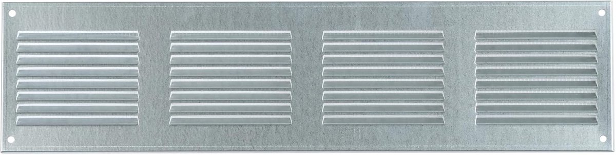 Ventilatie rooster 400 x 100 mm - gegalvaniseerd staal - met bescherming tegen knaagdieren - eenvoudig te monteren - ShopVlot