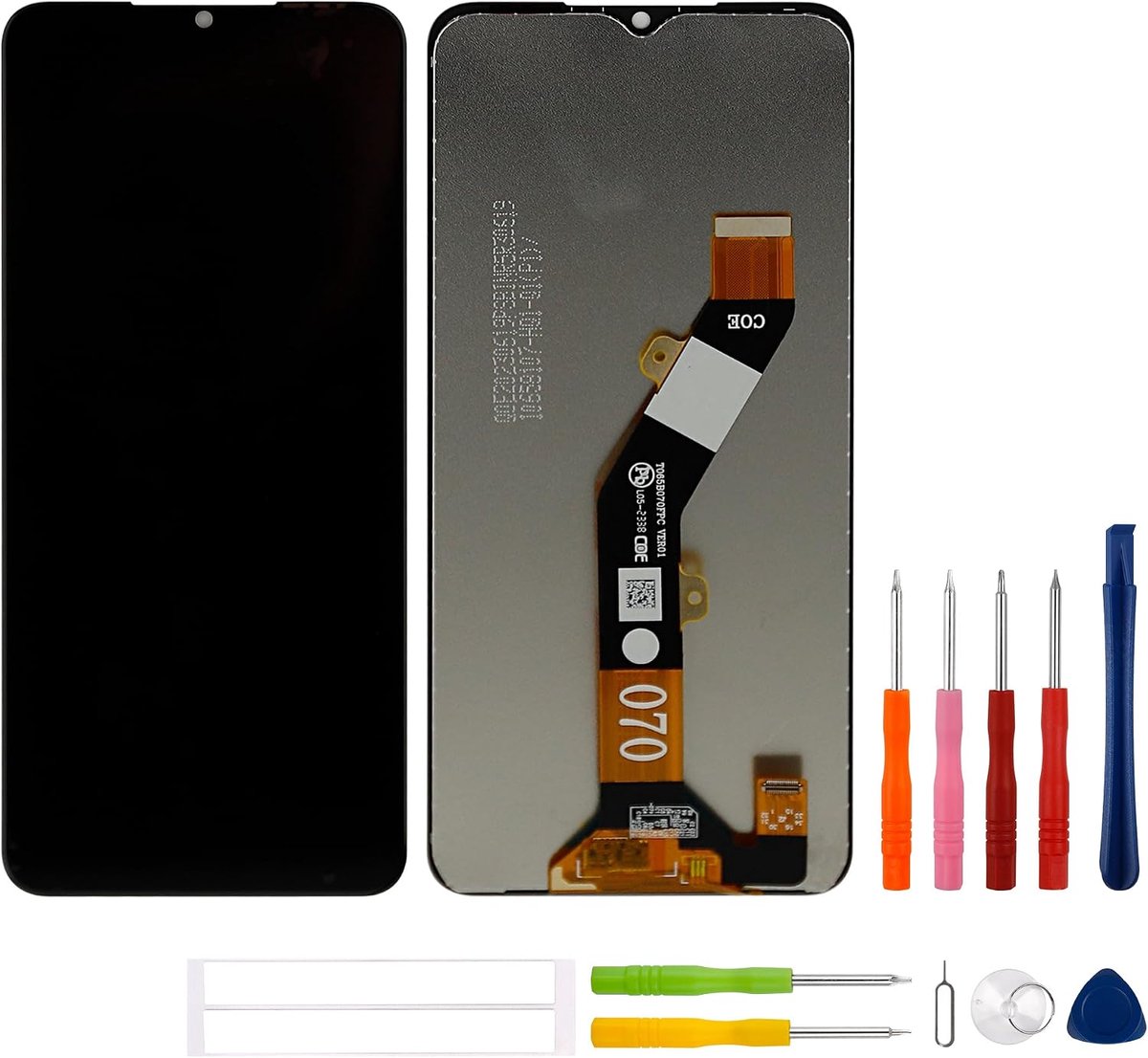 LCD scherm 6.6 inch - zwart zonder frame - touchscreen digitizer - herstel van display en functie - ShopVlot