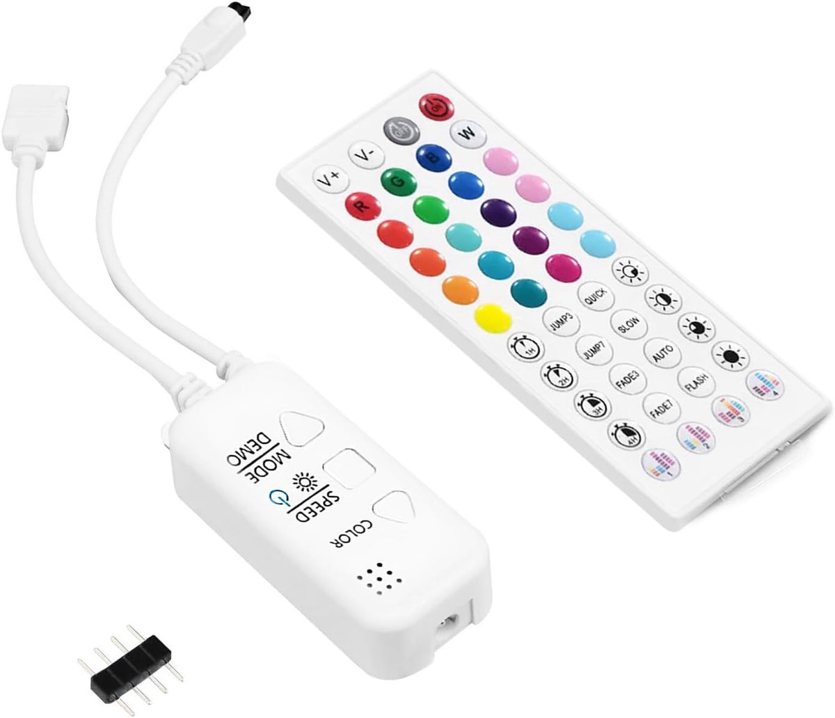 LED strip met Bluetooth controller - 44 toetsen - muziek synchronisatie - app en IR afstandsbediening - ShopVlot