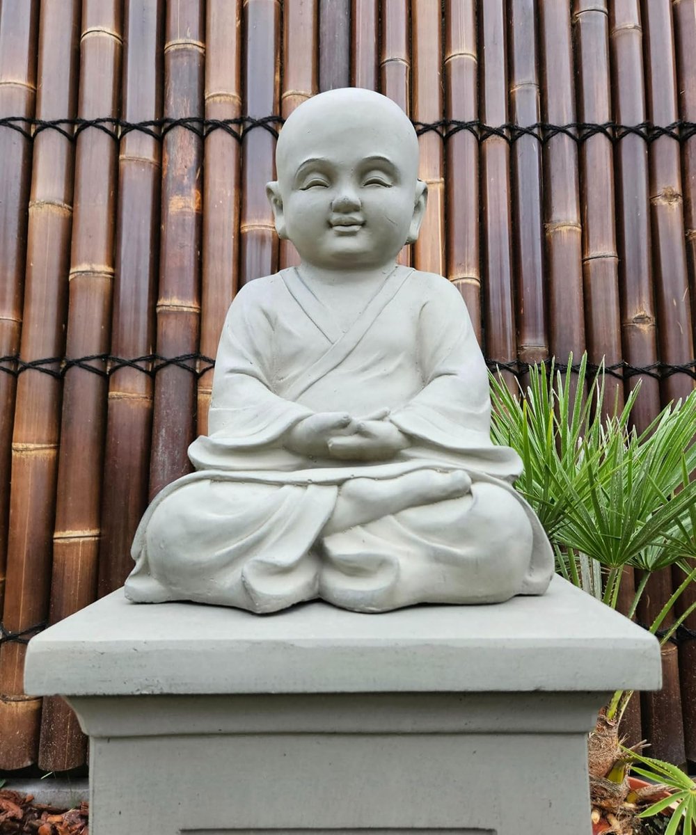 Buddha beeld 40 cm - Shaolin - voor binnen en buiten - prachtig cadeau - ShopVlot