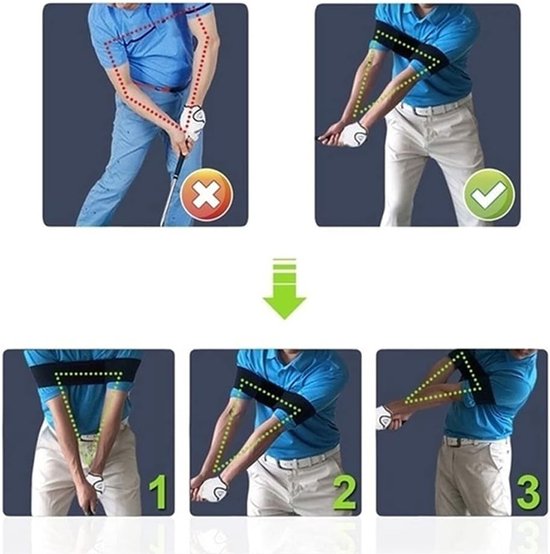 Golf Swing Training Armband Set van 2 Stuks voor Verbetering van Swinghouding en Techniek van GOLF — afbeelding 3