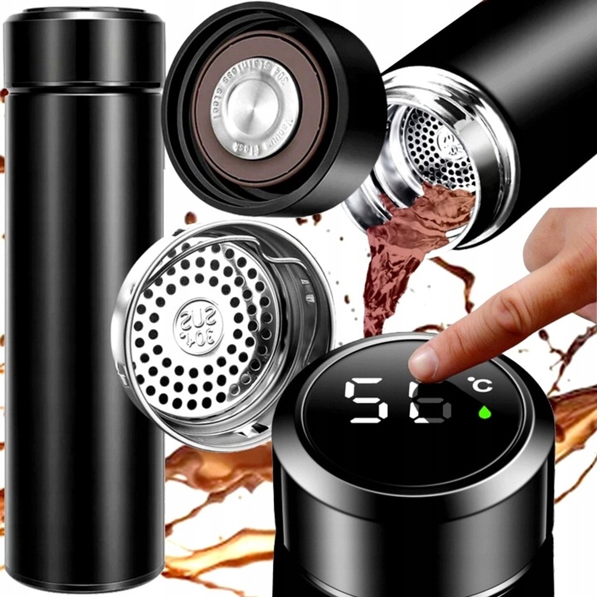 Slimme Thermosbeker met LED Temperatuurweergave - 500ml
