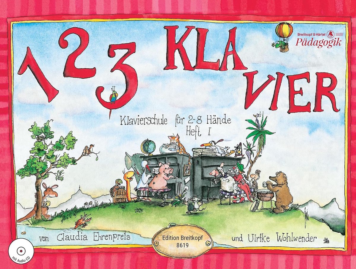 Piano klavierschule - voor 2-8 handen - Heft 1 met CD - leer piano spelen met plezier - ShopVlot