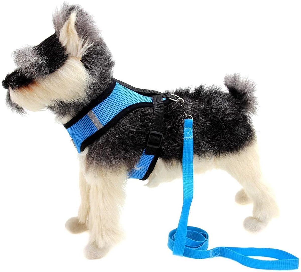 Harnas S Zwart Luchtig voor Katten/Hondje - Antiklapfunctie - Verstelbaar - Comfortabel tijdens het wandelen - ShopVlot