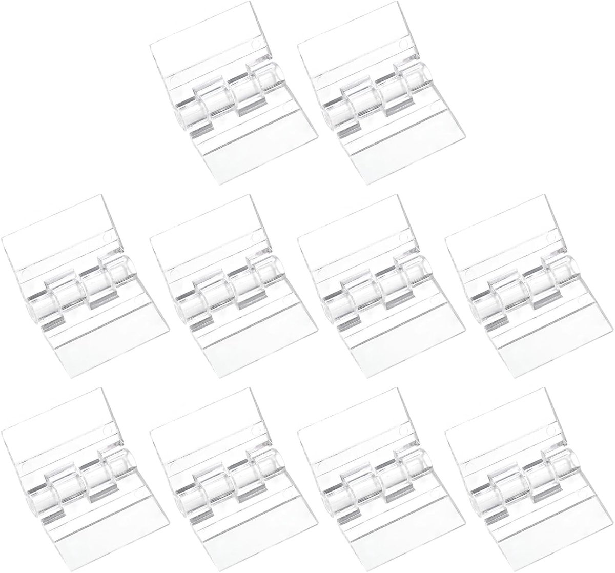Scharnieren, heldere acryl-vouwgewrichten, transparante hardware-scharnieren voor dozen en vakmanschap (25 x 34 mm)