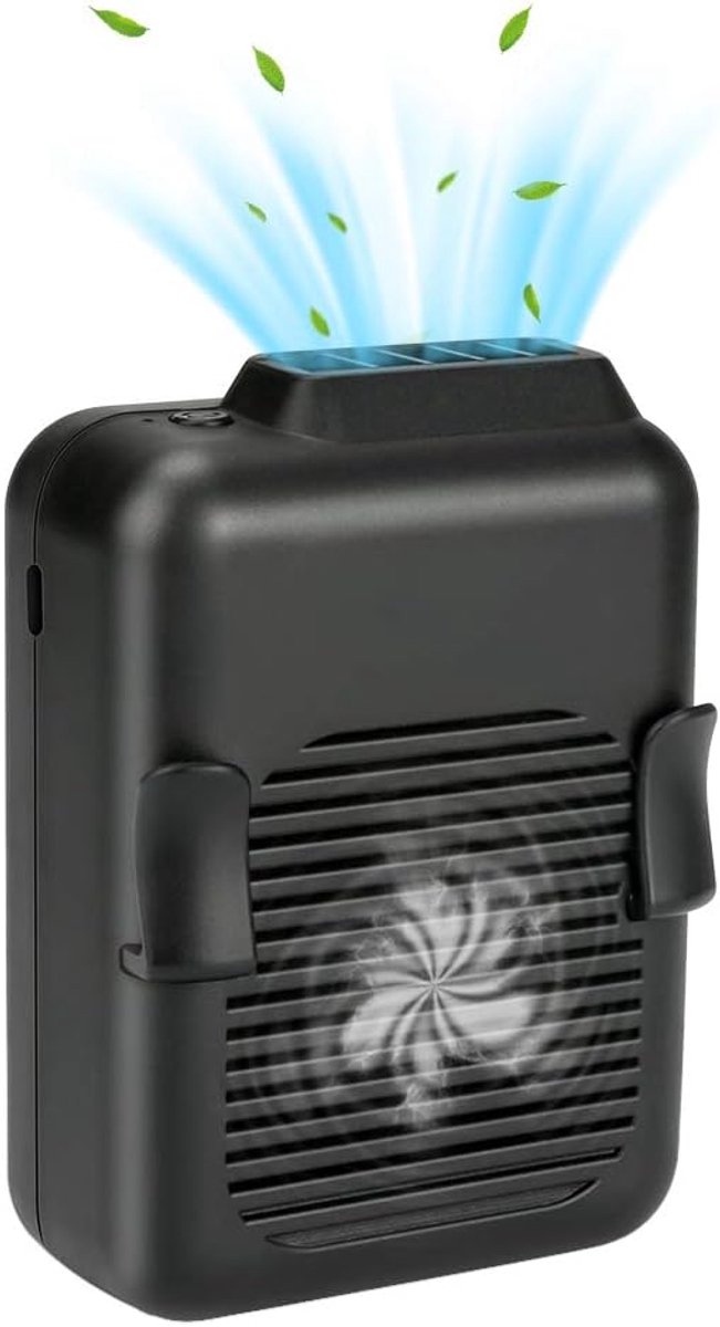 Clip Persoonlijke Grootte Op Ventilator Draagbare Handsfree Ketting Ventilator 6000mAh USB Oplaadbare Ventilator voor Outdoor Wandelen Camping Koelen