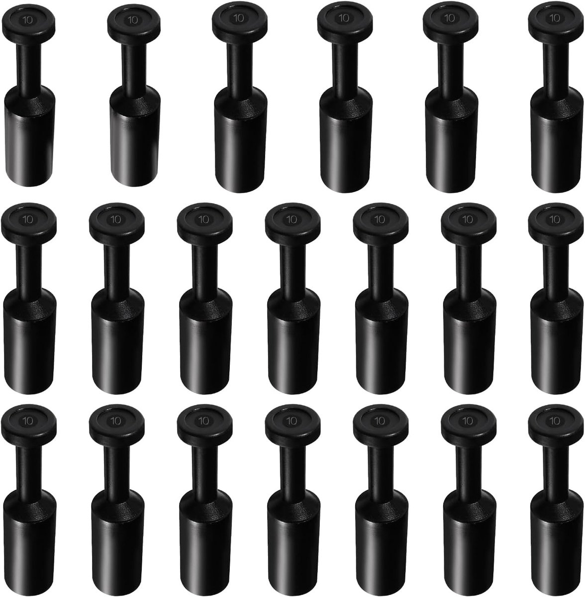 20 Stuks 10mm OD Pneumatische Afdichtpluggen, Pneumatische Afdichtingspluggen, Pneumatisch Blanking Pluggen, voor 10mm Binnendiameter Buisverbindingsfittingen, Zwart