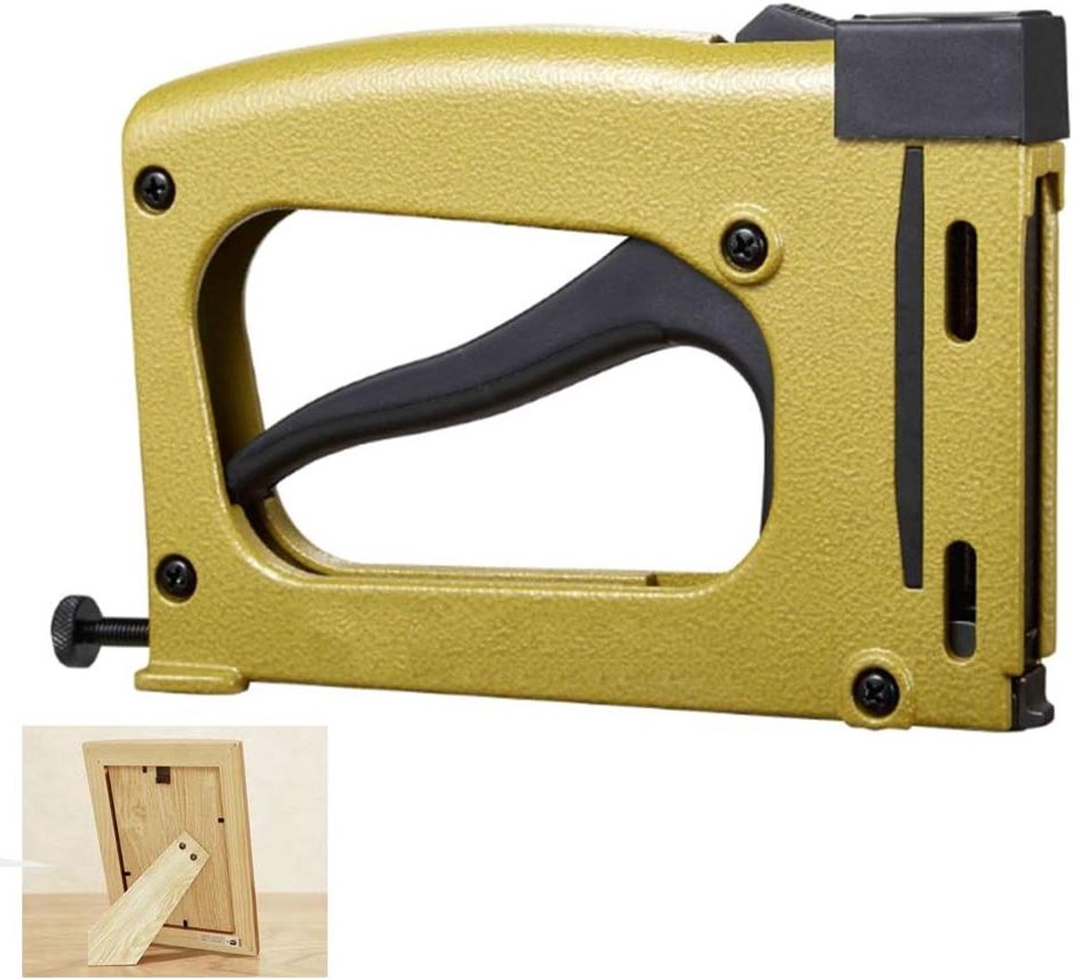 Hand Nietpistool - Nietmachine Tacker - Houtbewerking - Roestbestendig Staal - 1.0 Stuks - Zilver