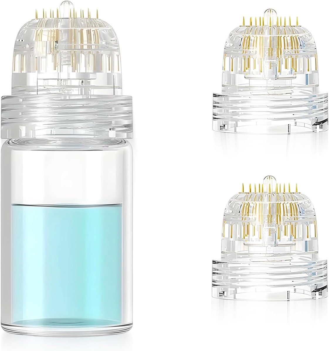 1 set HN20 dermaramp-microneedling-set, 5 ml fles en 3-delige 20-pins reservekoppen, naaldlengte 0,5 mm voor anti-aging verzorging