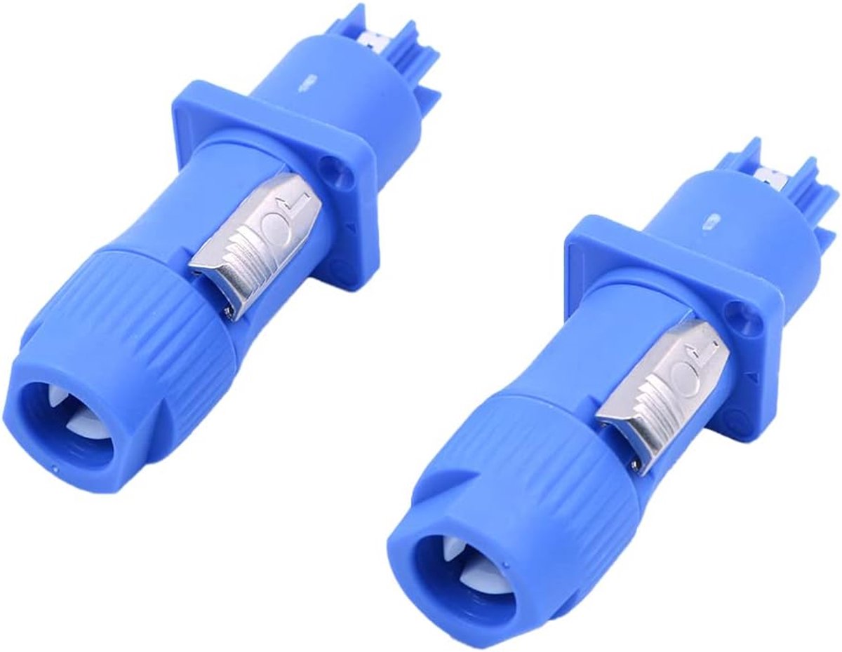 2-pack 3-pins PowerCon mannelijke en vrouwelijke kopconnectoren voor stroom- of signaalingang of -uitgangen voor podiumverlichting en luidsprekers