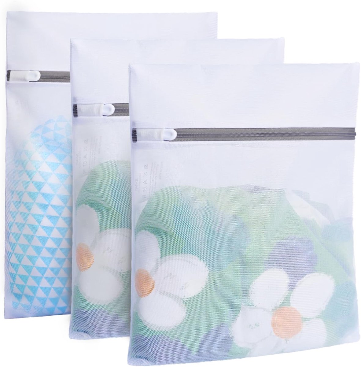 Waszakken van netstof: herbruikbaar en duurzaam. Perfect voor kwetsbare was zoals lingerie, blouses en babykleding. Ook ideaal om kleding in uw reisbagage te organiseren.