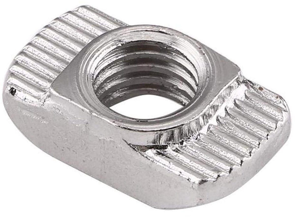 50 stuks T-sleuven, M4, M5, M6, M8, hamerkopmoeren, koolstofstaal, Europese standaard (EU30-M6 x 16,5 x 8)