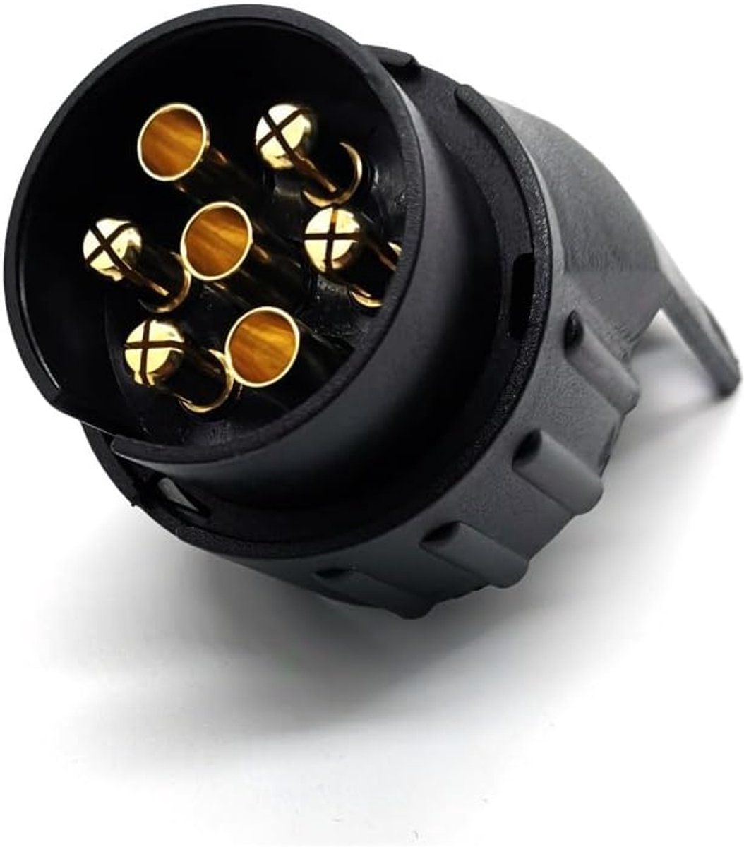 1 stuk adapter aanhanger 7 naar 13 polig 12 V, aanhangeradapter waterdicht voor personenauto's vrachtwagens caravans, aanhangeradapter trailer adapter stroomadapter voor de verbinding van