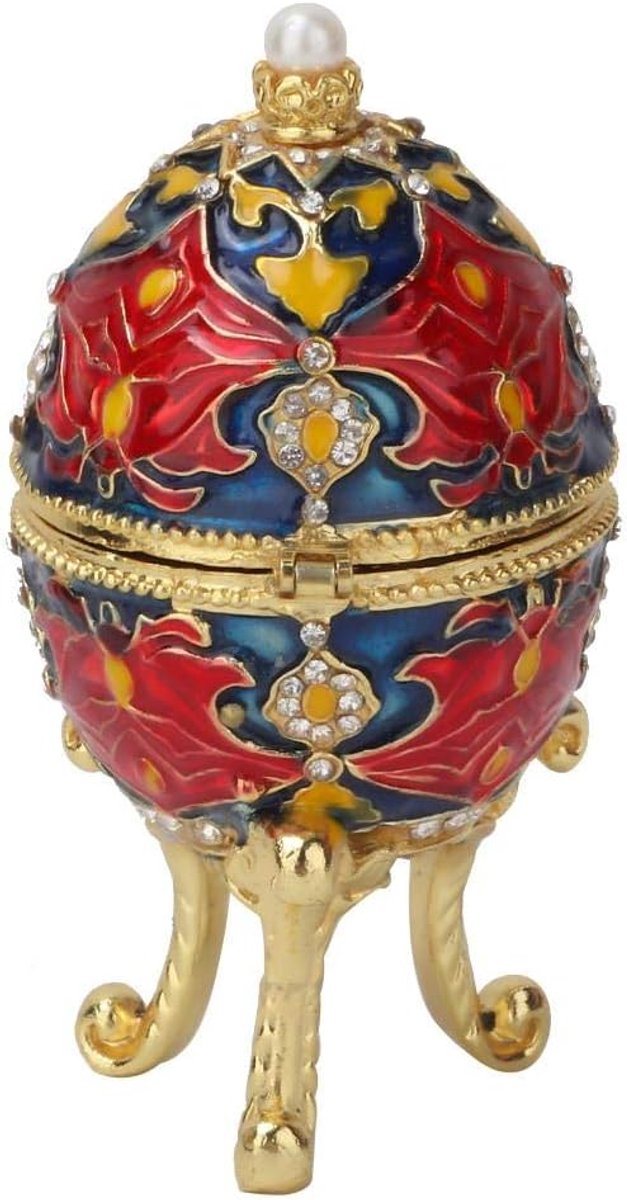 Oeuf de Pâques Boîte à Bijoux Boîte À Bibelots Vintage Oeuf de Collection Émaillé Oeuf de Pâques Décoration Artisanat Cadeau