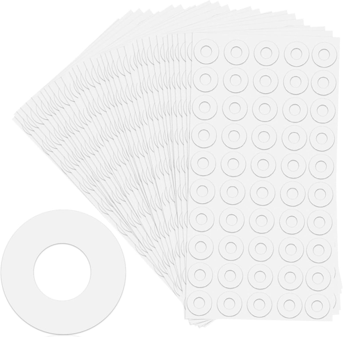 2500 stuks gatversterkingsstickers-etiketten, ringgatdecoratiestickers, zelfklevende ringgatversterker, gatversterker, zelfklevende versterkingsring