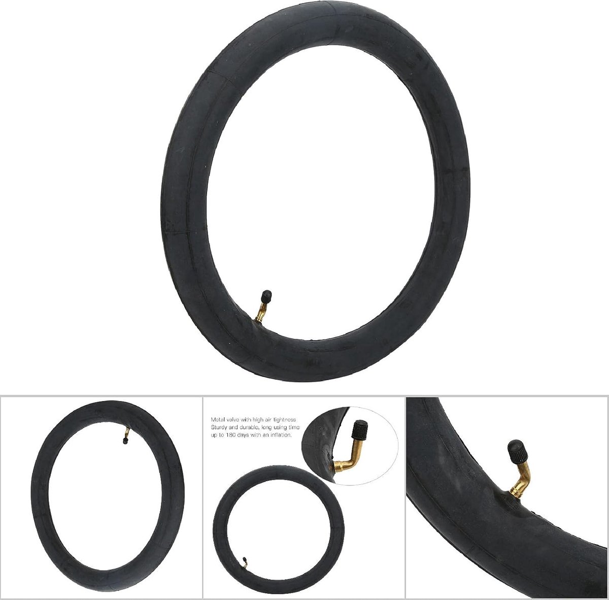Fiets, Binnenband met Metalen Gebogen Klep 16 X 2.50 Rubberen Buis 14x2.125 Fiets E-fietsaccessoires (14X2.50) (16X2.50 gebogen mond)