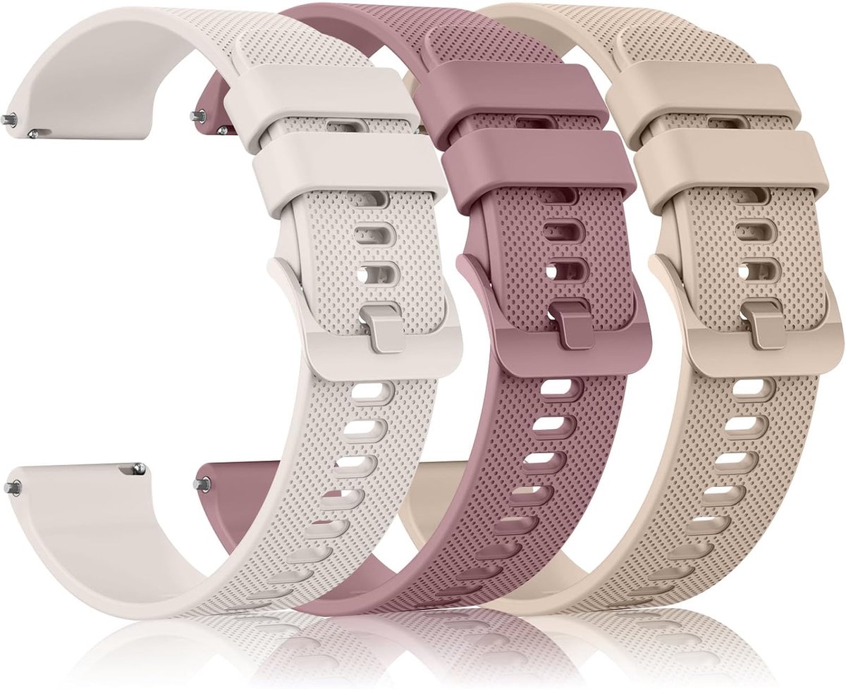 Horlogeband vervangset 20 mm 22 mm - Siliconen horlogeband met snelle bevestiging - SnelShoppen