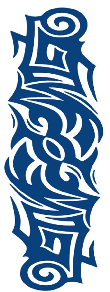 Tijdelijke sleeve tattoo tribal Stonefire Crest 2 weken