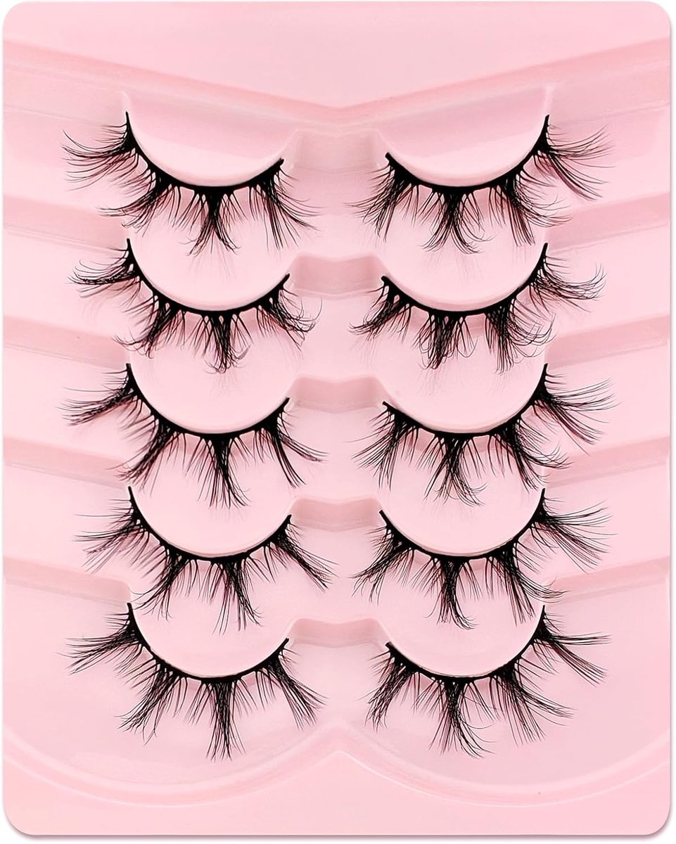 Wimpers Cat Eye - Fluffy Volume Curly - Natuurlijke Look - Herbruikbare handgemaakte wimpers - ShopVlot