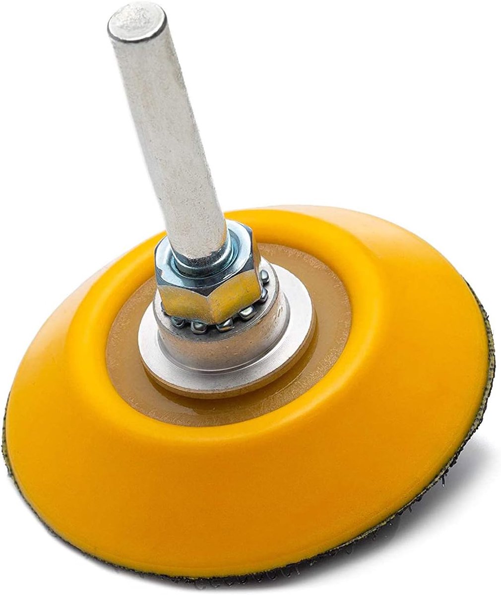 Polijstpad 50mm - 10mm nylon laag - Haak-en-lus bevestiging - Ideaal voor delicate oppervlakken - ShopVlot