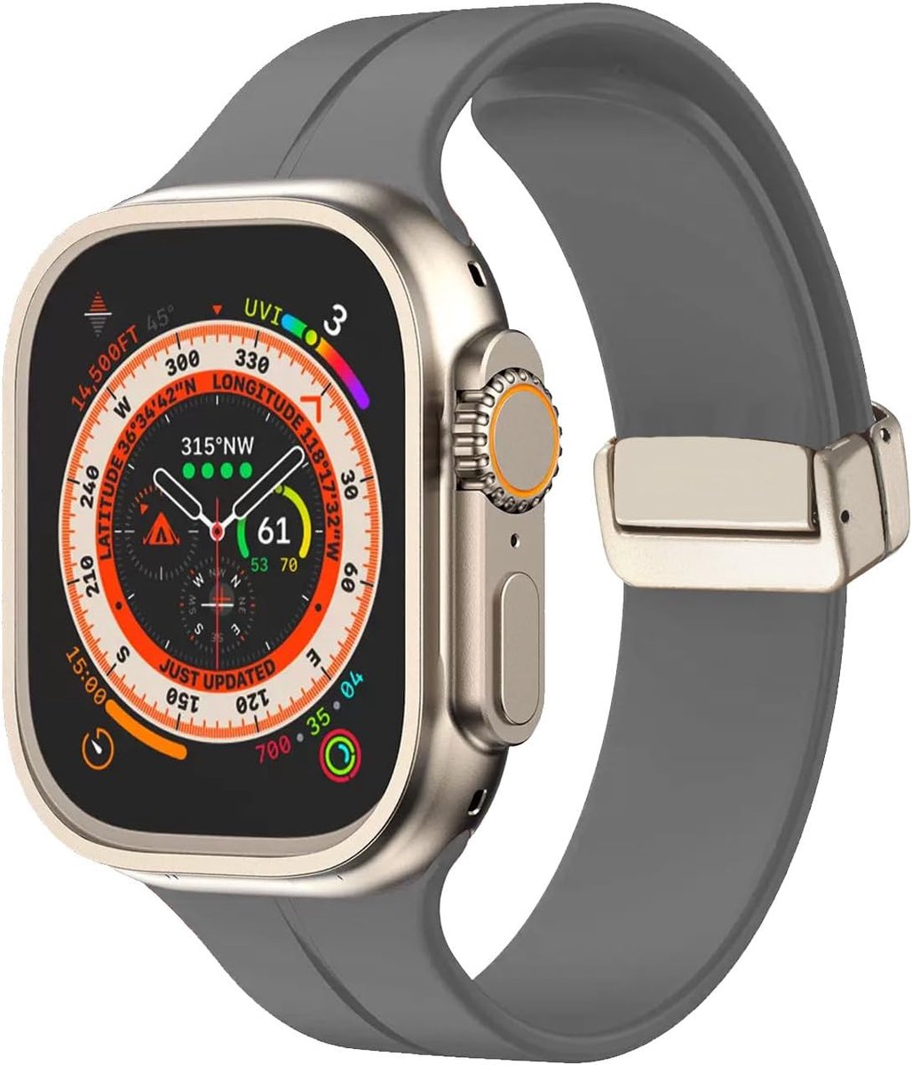 Silicone Strap 40mm 41mm 38mm - Magnetische Sluiting - Sportieve Vervangarmband - Geschikt voor Apple Watch - ShopVlot