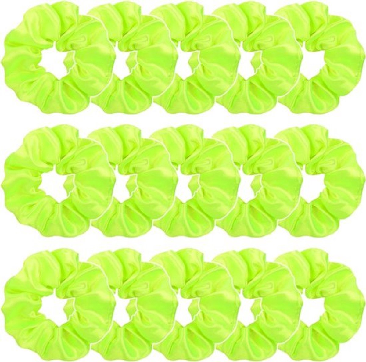 15 neon haarscrunchies voor vrouwen en meisjes - Elastische haarbanden voor paardenstaarten