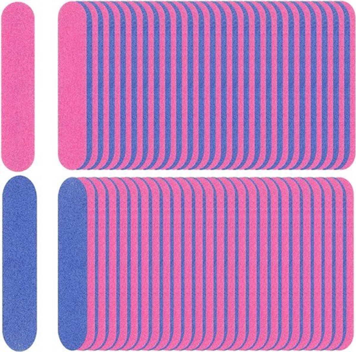 Professionele Dubbelzijdige Nagelvijlen 180/240 Grit - 100 Stuks (85 x 13 cm)