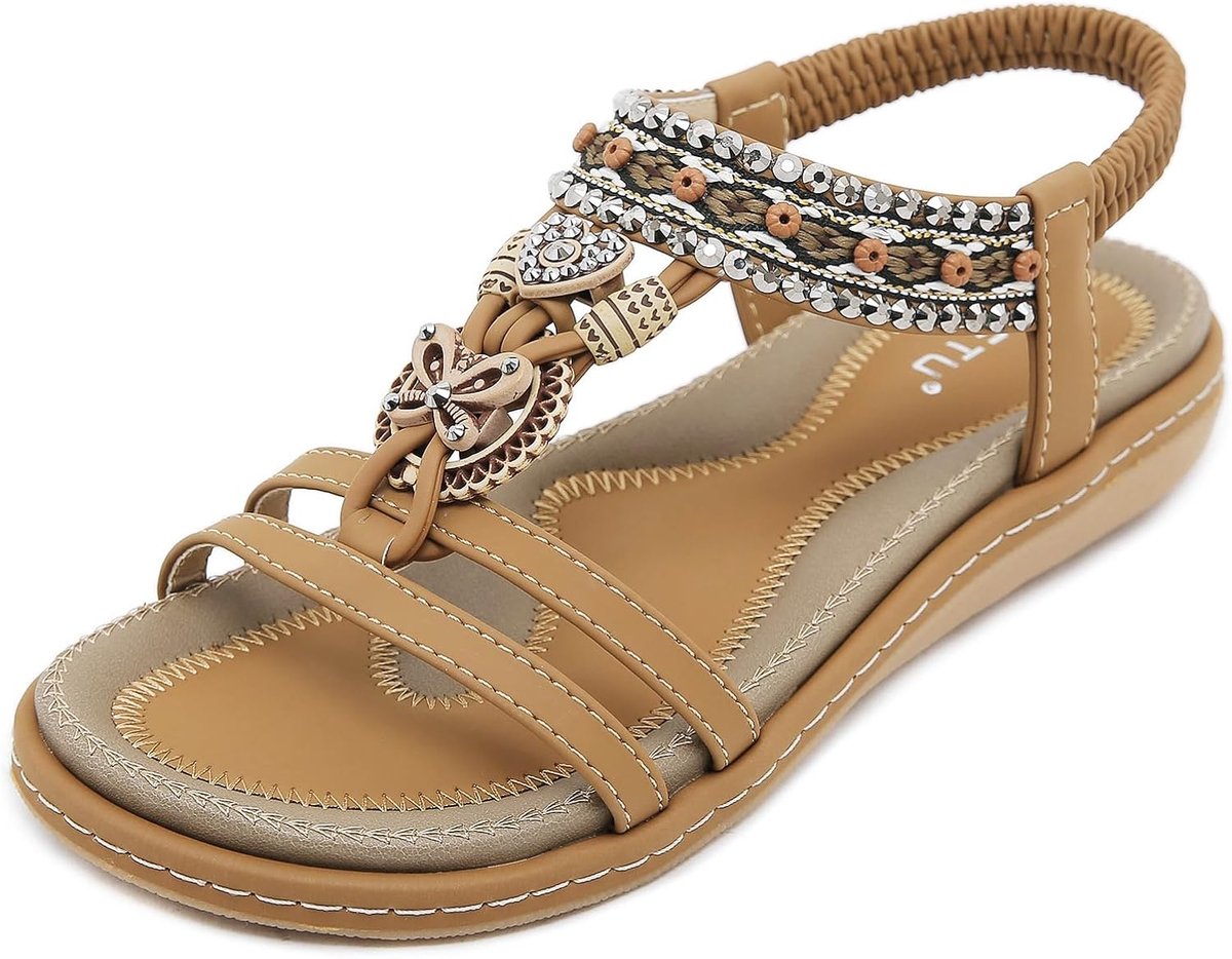 Platte sandalen voor dames, zomer, comfortabel, modieus, teenslippers, strandslippers, maat 35-44