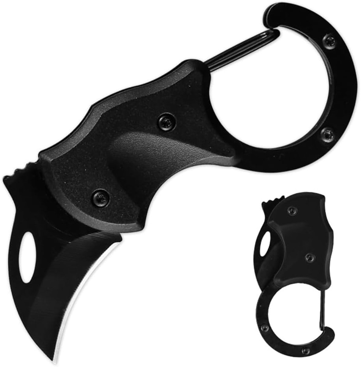 Karabijnhaak Zakmes Ringgreep Compact Mes Sleutelhanger EDC Outdoor Camping Survival Mes Draagbaar Hulpmes Voor Wandelen Vissen Reizen