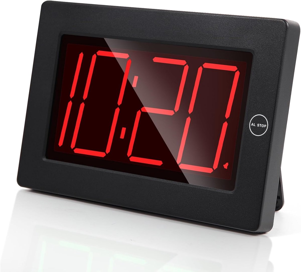 Wekker, led-wandklok, digitale batterijvoeding, 7,6 cm grote led-tijdweergave voor woonkamerdecoratie, slaapkamer, bureau, badkamer, tafel, nachtkastje
