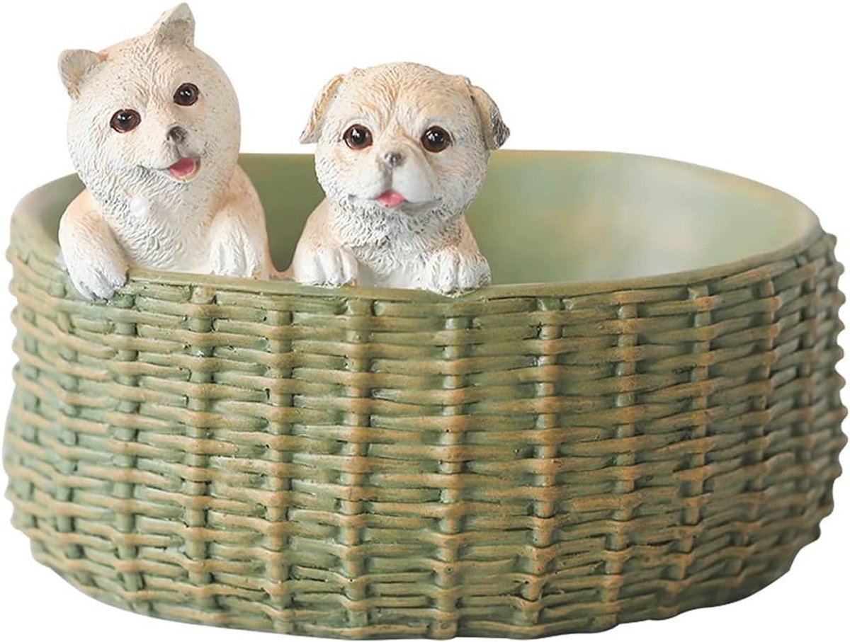 Tuin Imitatie Weven Decoratie Bloempot Hars Ambachtelijk Puppy Sculptuur Ornamenten Vetplanten Ingemaakt Balkon Terras Woonkamer Decor Tuin Decoratie good
