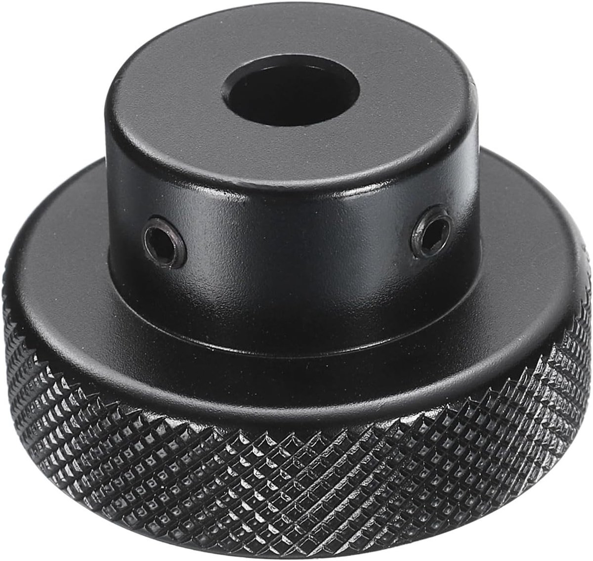 Aluminium knop 40 mm OD 8 mm gat knop voor freesmachine aluminium knop voor machieedschap met sleutel en 2 schroeven voor draaibank, zwart