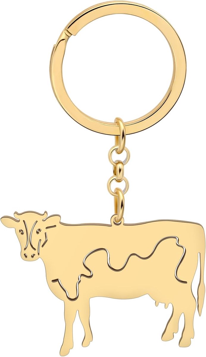 Verzilverd Highland Koe Sleutelhanger Boerderij Dieren Zuivel Vee Sleutelhanger Voor Vrouwen Auto Portemonnee Charm Geschenken