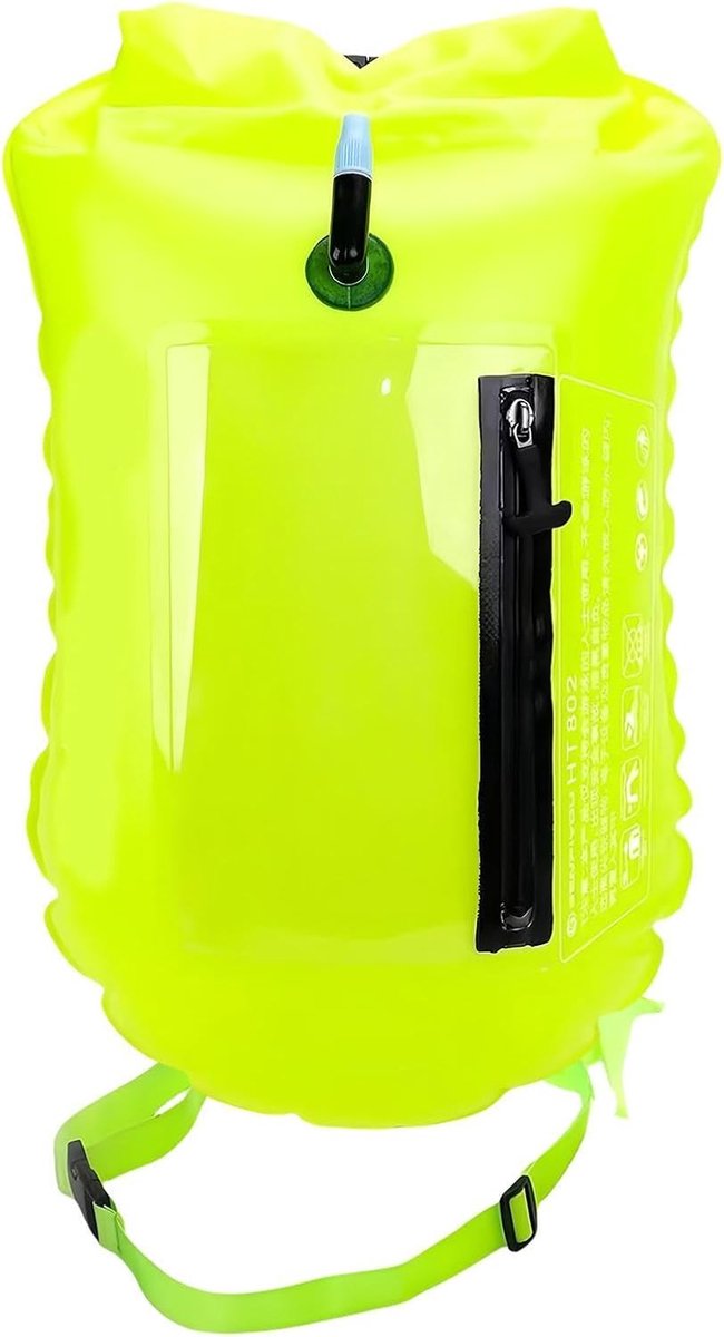 Zwemboei voor open water, surf 2-in-1, 20 l, voor zwemmen in de open lucht, voor beginners, volwassenen, zwemmers, triatleten, kajakken, snorkelen, meer, strand, kajakken, camping, zomer, club palest