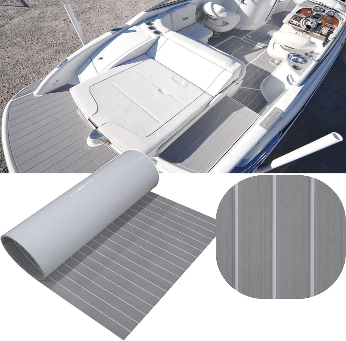 Foam Boot 240 x 17/41/60/90 cm, teakhout EVA-schuim vloerbedekking, zelfklevend dektapijt, jachtvloer, antislip mat voor boten, jachten scheepsdekken snelle boten