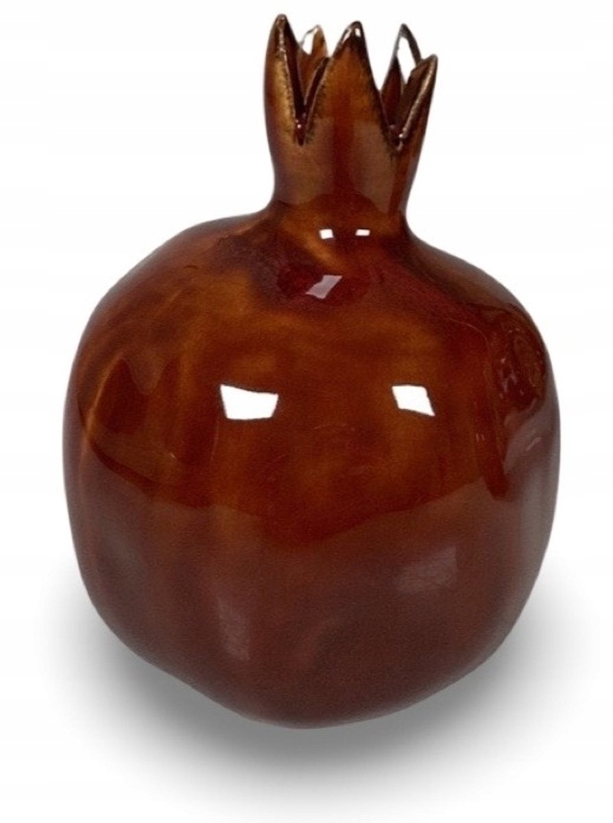 Merloze Keramische Vaas Granaatappel Rood Decoratief 11 x 9 cm