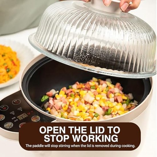 Automatische Kookmachine - Slimme Keukenmachine - Eenvoudig Koken - 360° Rotatie - 3.5L - Wit — afbeelding 4