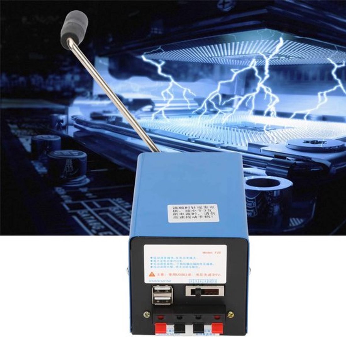 Krukasgenerator - Krachtige USB-nooddynamo voor veldactiviteiten
