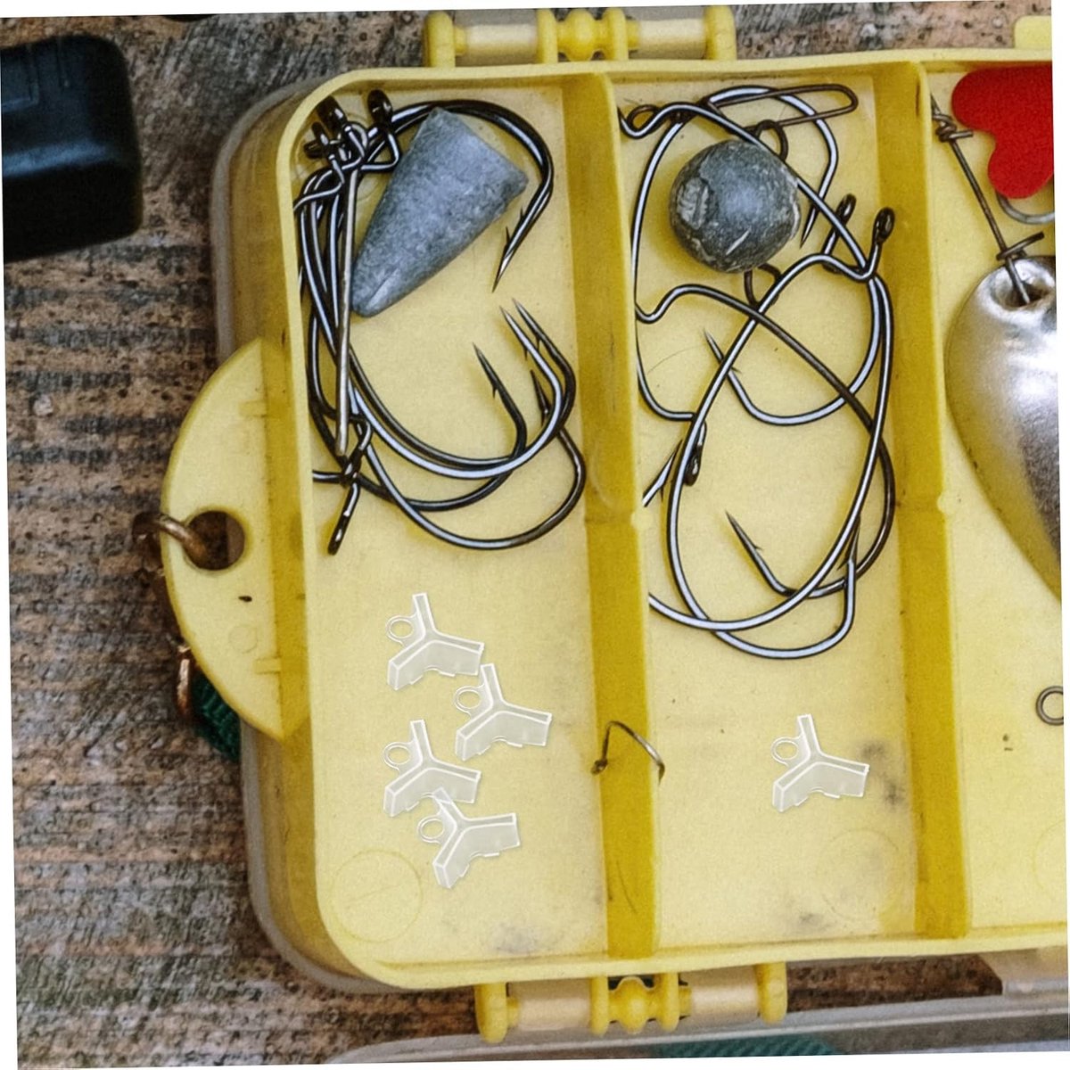 Vishaak Dop Set - Haak Beschermhoes - Vissen Beschermen - Lichtgewicht Ontwerp - 60 Stuks - Wit
