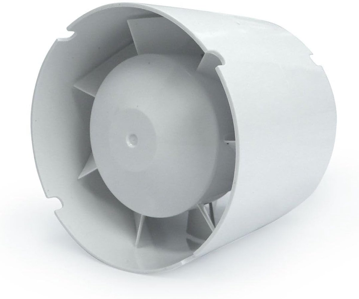 Luchtuitlaatventilator 107 m³/h - 100 mm - energiezuinig - ideaal voor badkamer en keuken - SnelShoppen