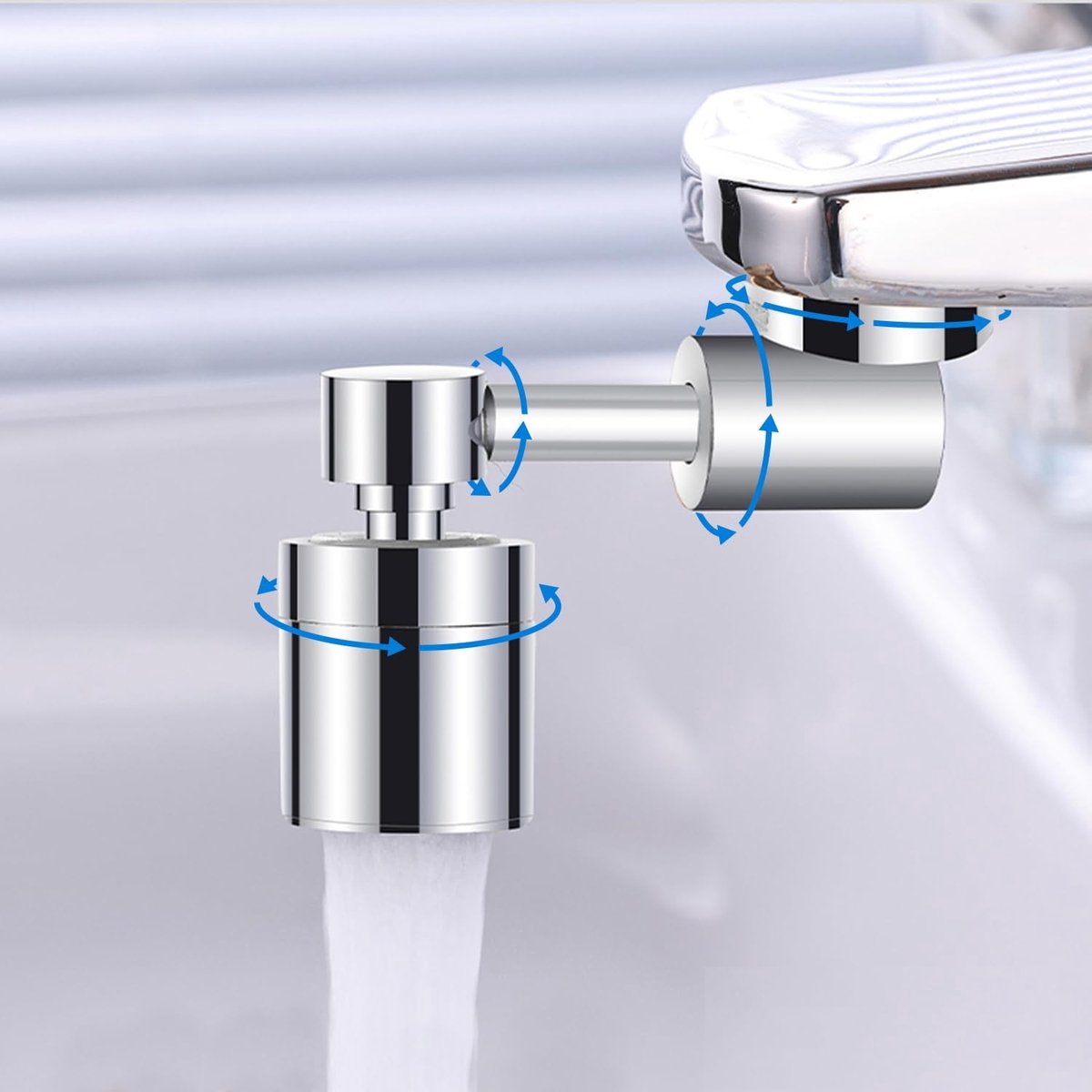Kraanverlenger 1080° Draaibaar - Universele Kraanadapter - Multifunctionele Tapaccessoire - Gemakkelijk in gebruik - SnelShoppen