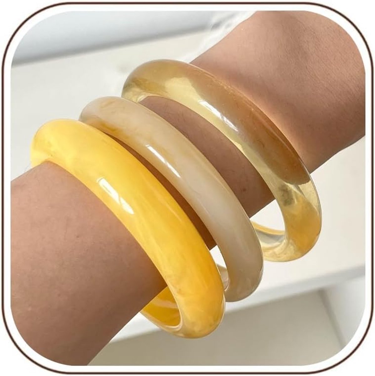 Vrouwen armbanden set - kleurrijke acrylhars - dik ontwerp - perfect voor feesten - SnelShoppen