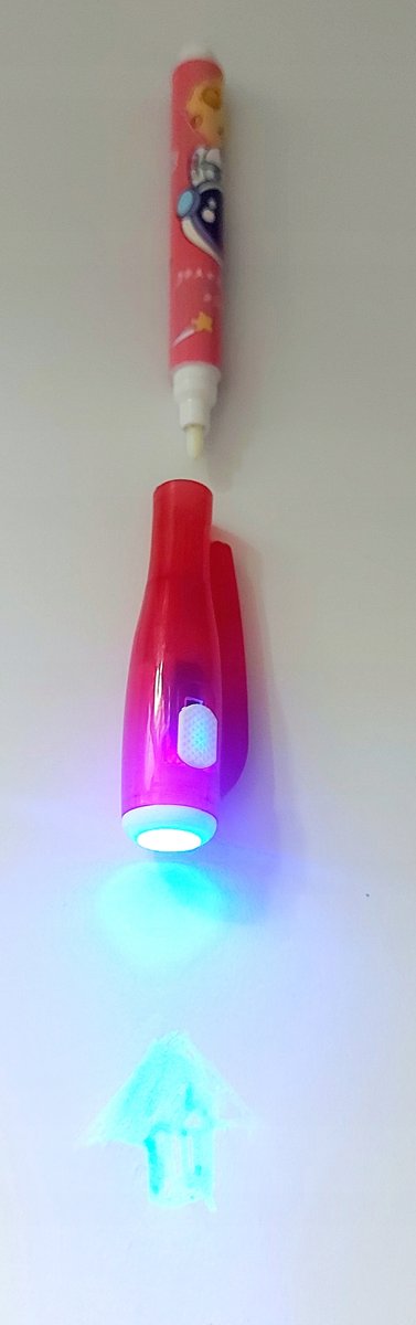 Geheime Pen met UV-lamp: Onzichtbare Inkt voor Kinderen - 2 Designs