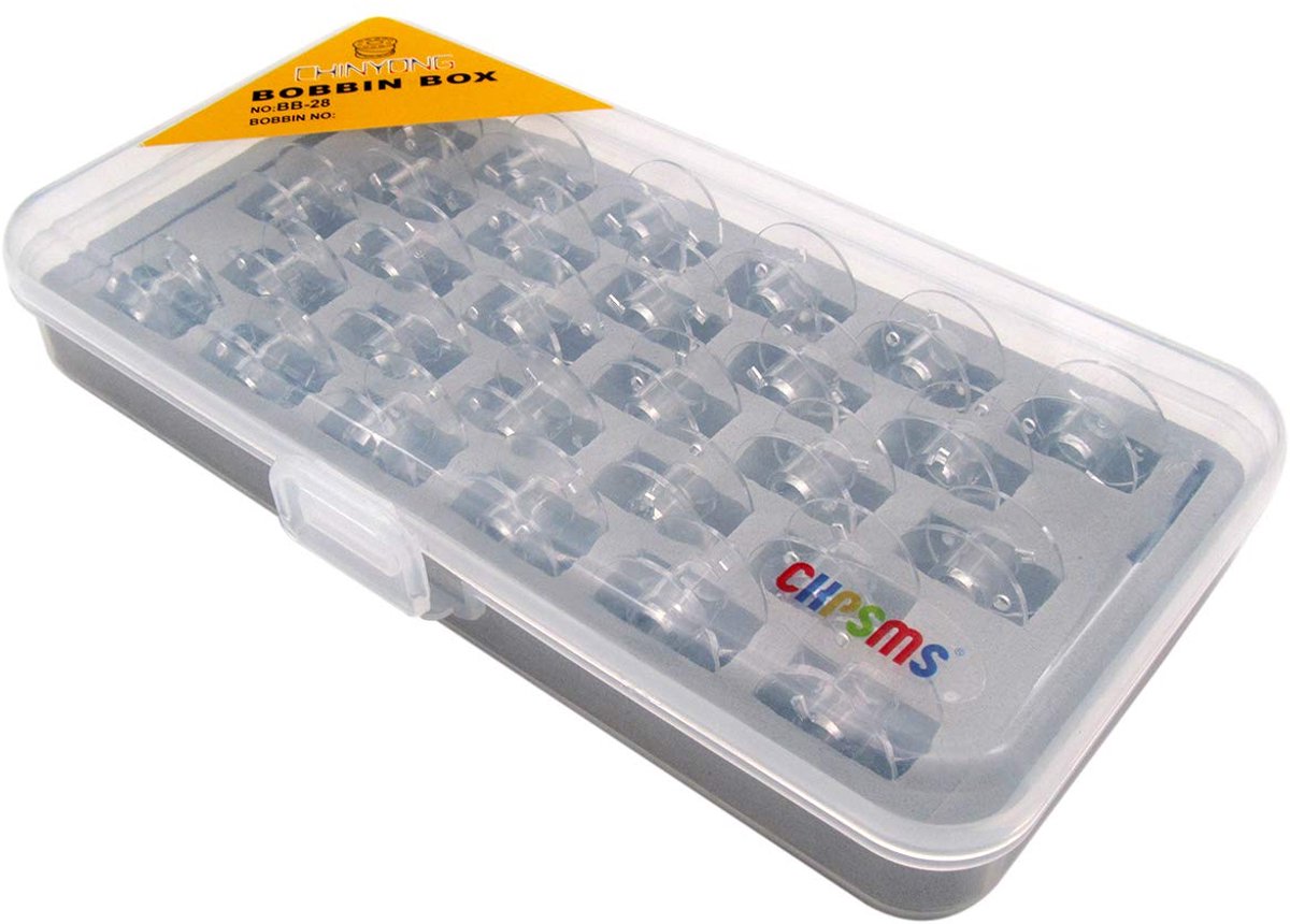 Plastic klossen 28 stuks - compatibel met Husqvarna Viking Emerald 116 118 183 - ideaal voor naaien - inclusief doos - ShopVlot