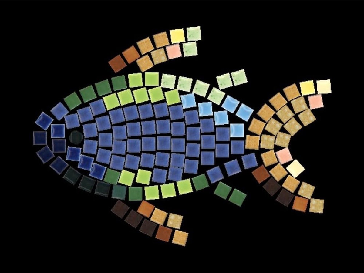 Mosaic Craft Set 20x15 cm - Keramische tegels - Eenvoudig te maken - Creatieve hobby voor iedereen - ShopVlot