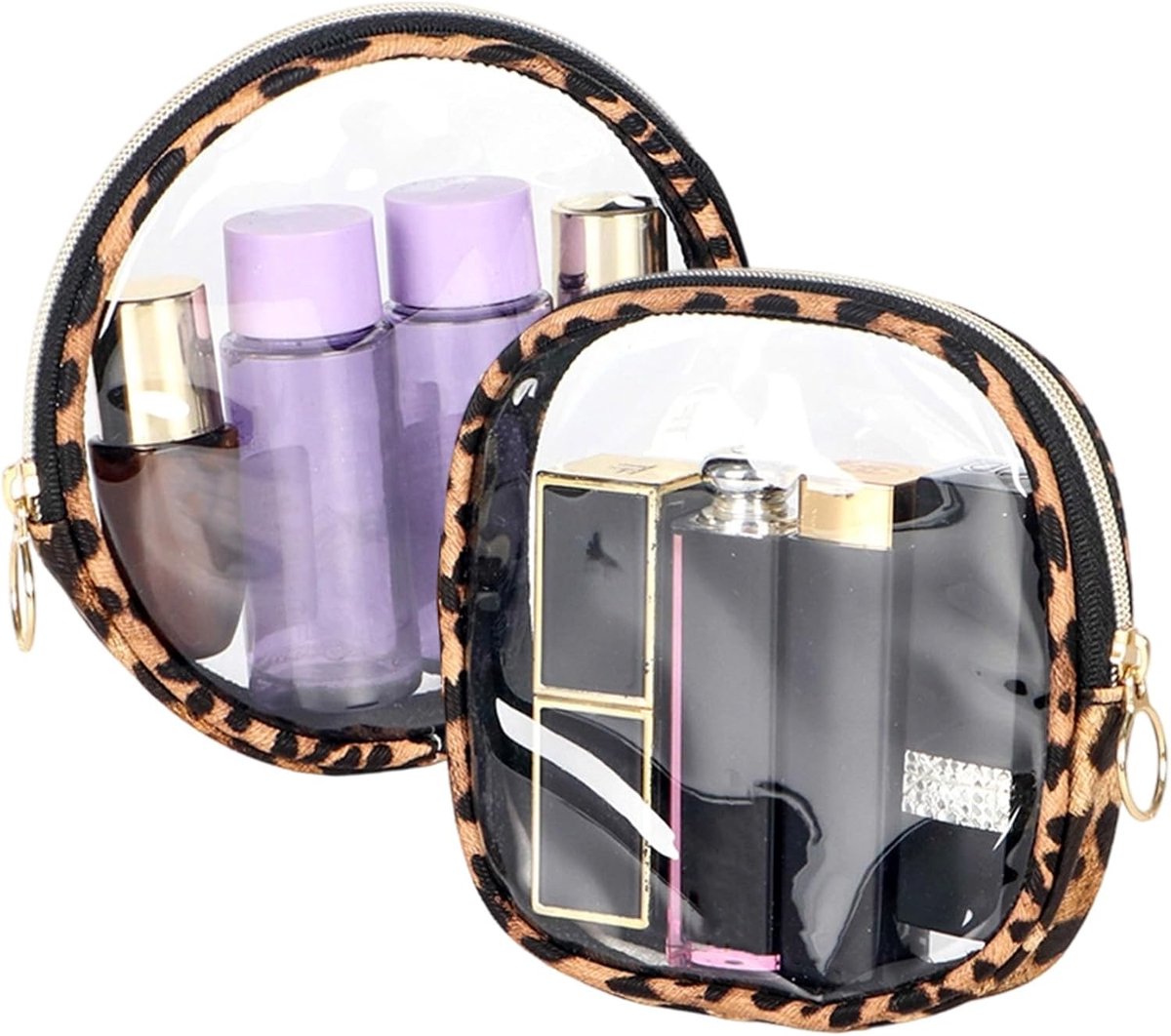 Toilettas set van 2 - transparant - waterdicht - ideaal voor reizen - SnelShoppen