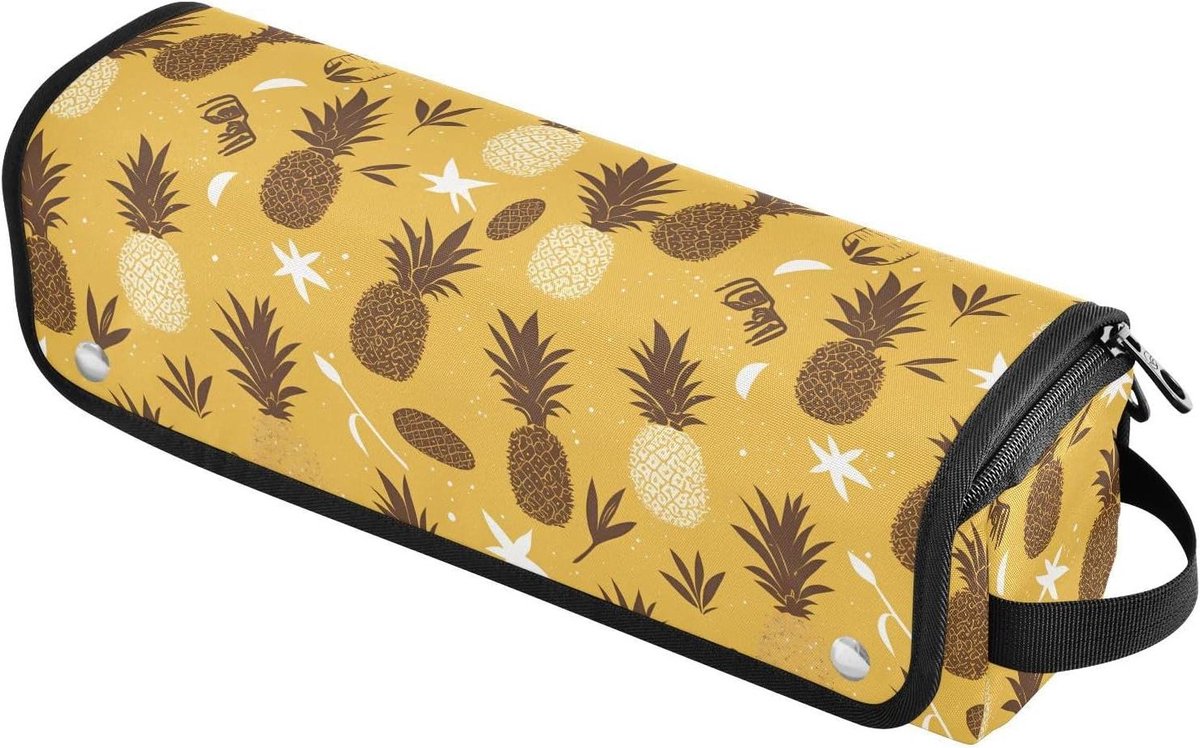 Krultang Reistas Organizer - Haarstyling Tas - Reizen en Opbergen - Hittebestendige Mat - 37 x 31.5 cm - Kleurrijk